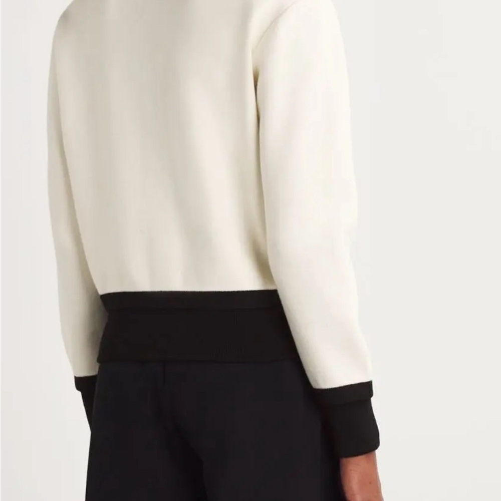 Sandro Cardigan | Contrast Trim | Preppy Sweater | French Designer | NWOT | $370 - Picture 3 of 12